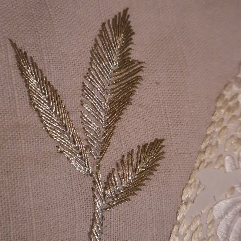 Karen Nicol Embroidered Wintertime Pillow - Picture 7 of 7